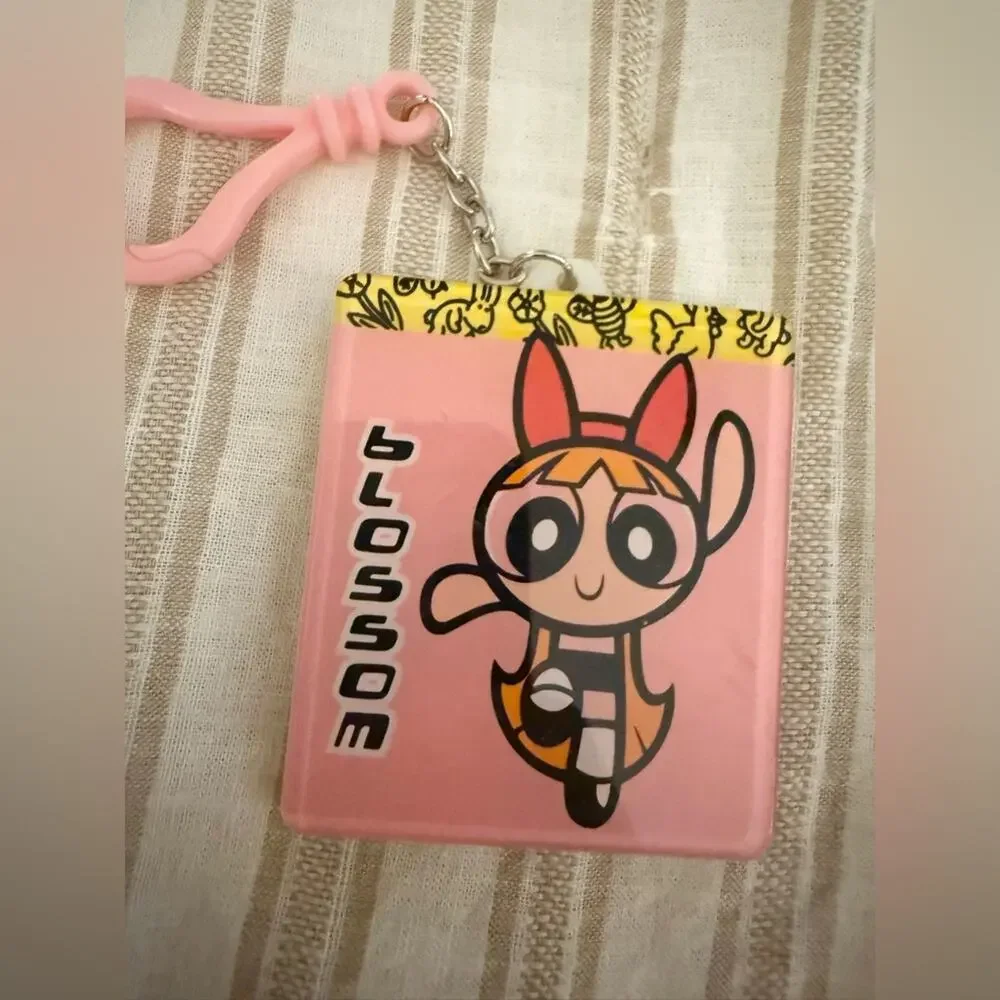 The Powerpuff Girls Little Golden Books Keychain Booklet Blossom Key Ring